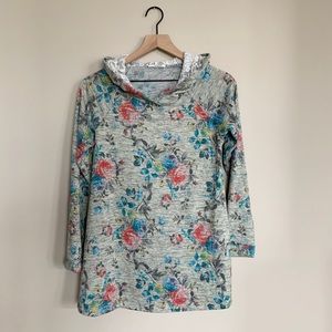 Boutique Floral Lace Million Bullpup Hoodie